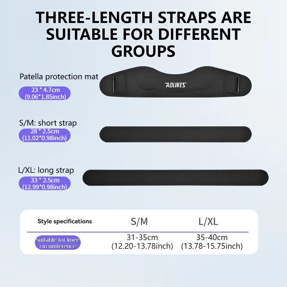 AOLIKES 1PCS New Silicone Patellar Tendon Support Strap,Knee Brace for Women & Men,Patella Band Support for Running Basketball