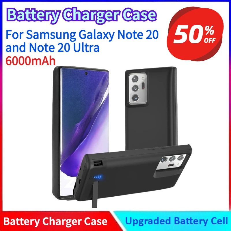 

New Battery Charger Case for Samsung Galaxy Note 20 Ultra Slim External Power Bank for Galaxy Note 20 Shockproof Charging Cover