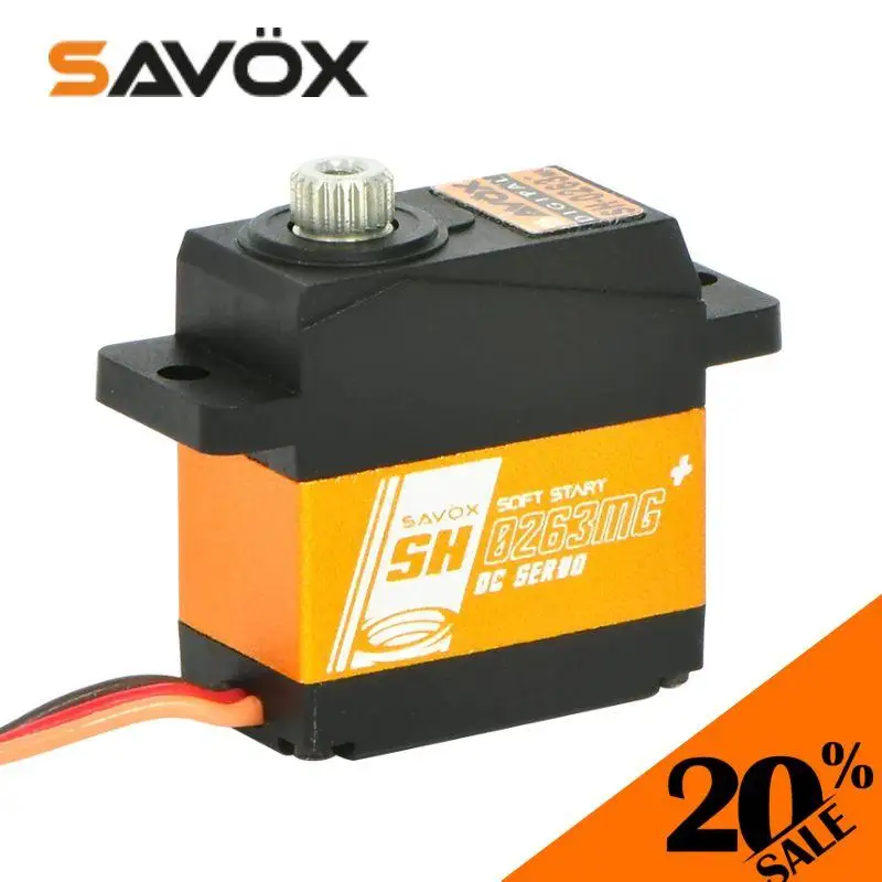 

Оригинальный микроцифровой сервопривод SAVOX SH 0263MG + с плавным пуском 0,10/30 6 В для радиоуправляемых механизмов переключения передач Sevro Car/Heil Airplane
