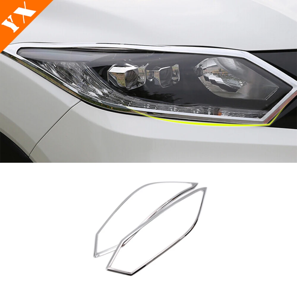 Full Set Chrome Accessories For Honda Vezel HR V 2014-2018 Car Headlight Tail Light Front Rear Fog Light Auto Door Handle Cover