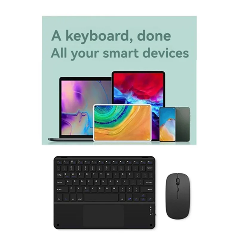 

Solid Touchpad Bluetooth Keyboard For PC Tablet Gaming Wireless Keyboard With Mouse B