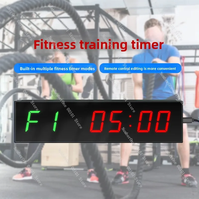1.5 inch 6-position LED fitness timer | Positive countdown boxing match training timer