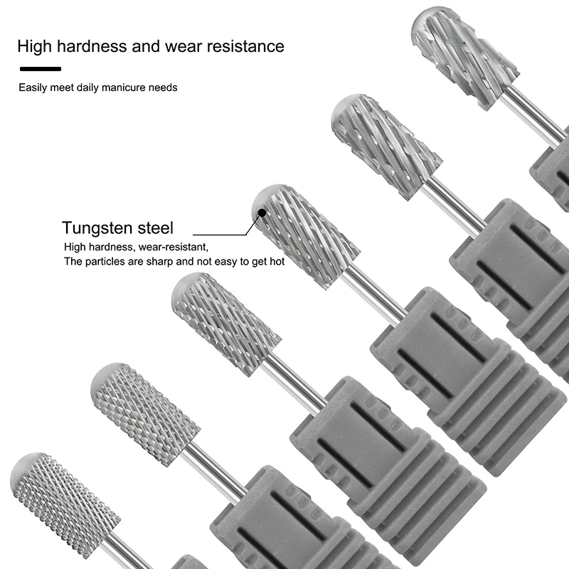 Foret à Ongles Électrique en Carbure de Tungstène, Machine de Manucure, Accessoires