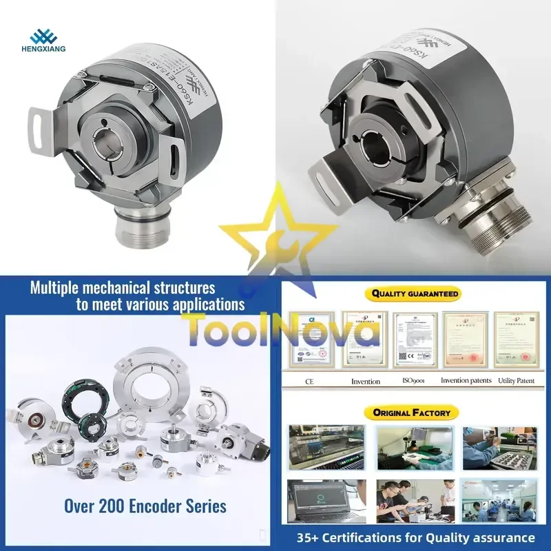 2026Hotsale* Incremental Encoder K60 60mm OD 8.5020.8354.1800 Pulse 1800ppr HTL Output DC8-30V Hollow Shaft 10mm PCD63 IP65