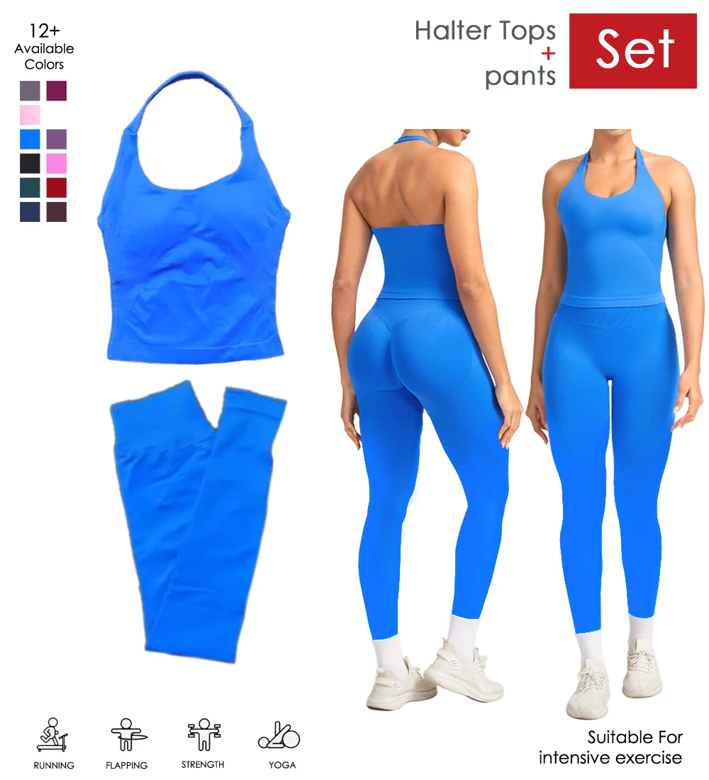 2PCS Impact Sports wear Women Yoga Set Gym Clothes Sportswear Yoga Suits Fitness Set Tracksuits Sports Top Gym Leggings Set