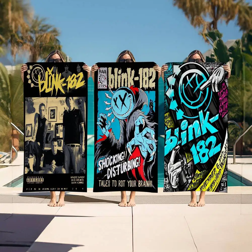B-Blinks 182 Rock Band Bath Towel Microfiber Soft Water Absorbing Breathable For Girl Kids Decorative Cartoon Beach Towel