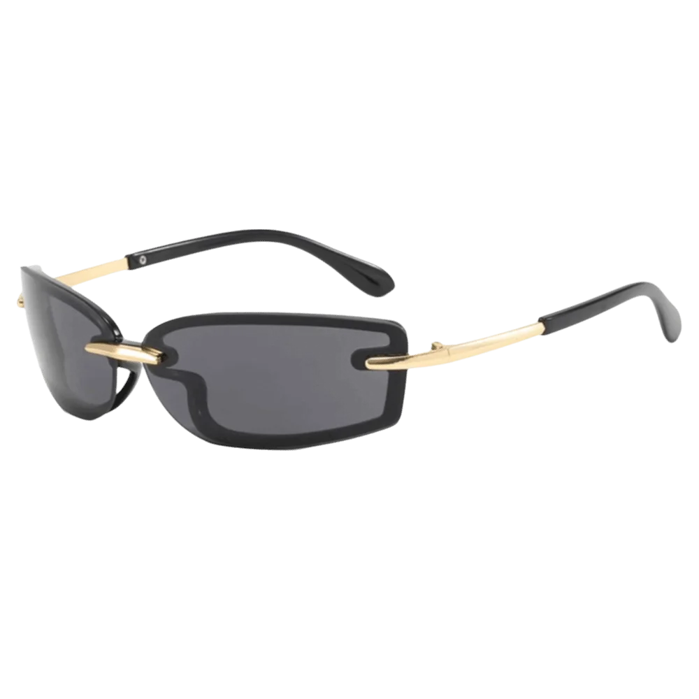 

Fashion Metal Candy Color Rimless Sunglasses Y2K PC UV Protection Sun Glasses Wrap Around Frameless Eyewear Punk