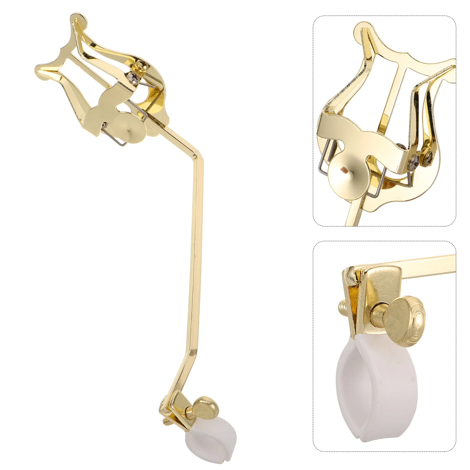 

Gold French Horn Marching Clamp-on Lyre Holder Clip for Music Scores Band Practice Instrument Accessories Sheet Music Clip