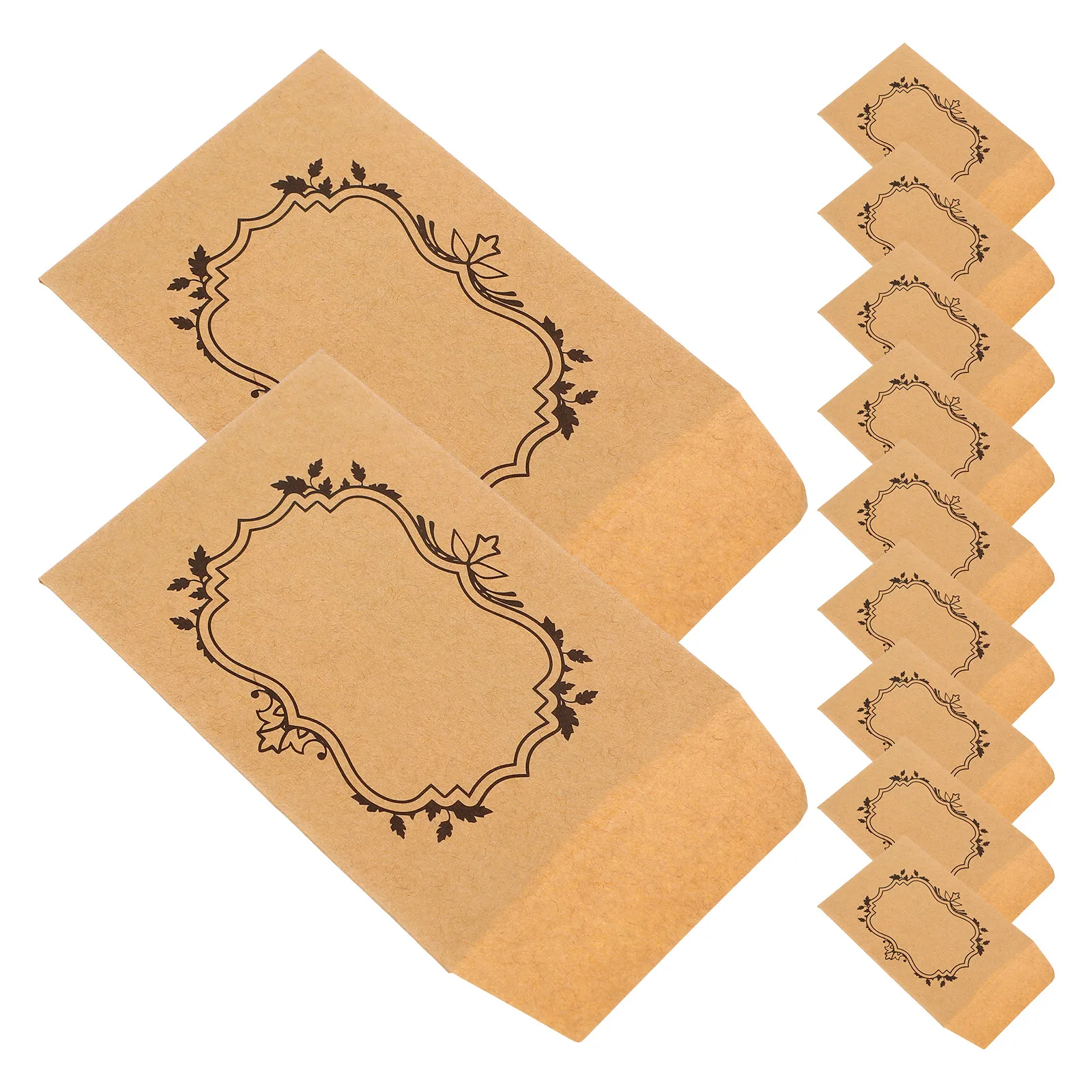 

50 Pcs Kraft Envelope Cash Envelopes for Money Change Coin Medication Brown Small