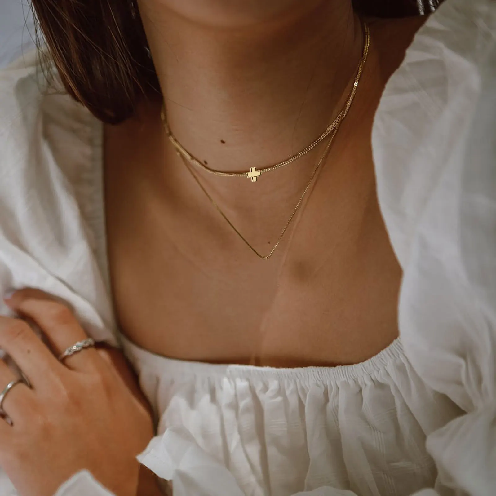 

40Pcs Gold Plated Cross Spacer Beads Loose Beads for Jewelry Making DIY Bracelets Necklaces Handmade Designs Beaded Jewelry