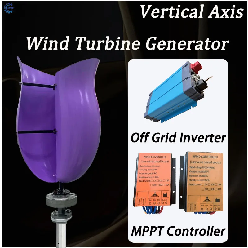 Free Energy 12V 24V 48V 220V Wind Turbine Generator Complete Set Windmill 220V Output Vertical Axis Wind Turbine Home Use 10000W