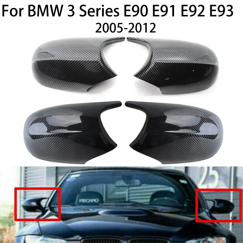 

Real Carbon Fiber Car Side Mirror Cover For BMW 3 Series E90 E91 E92 E93 2005-2011 Side Rearview Mirror Cover exterior part