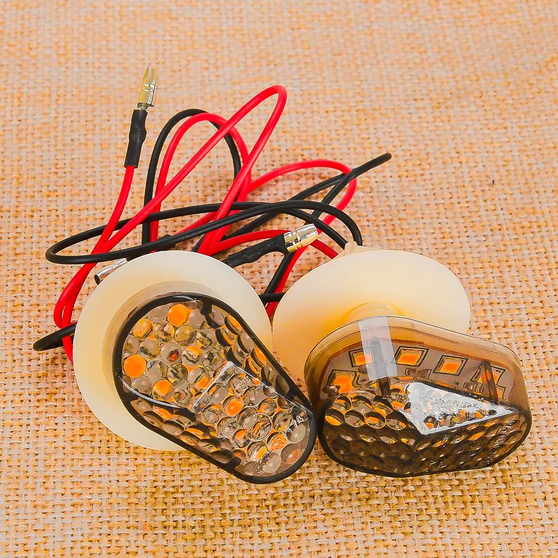 2 Pair Motorcycle Flush Mount 12LED Turn Signal Light Indicator Blinker Amber Lamp Fit For Yamaha MT-07 MT07 2021-2025