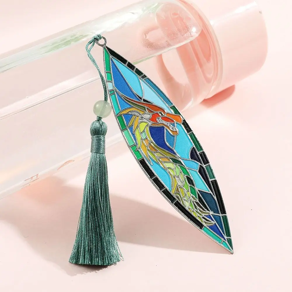 DIY Art Craft Metal Bookmark Oil Painting Style Cross Oil Painting Style Bookmarks Creative Office Supplies Reading Assistant