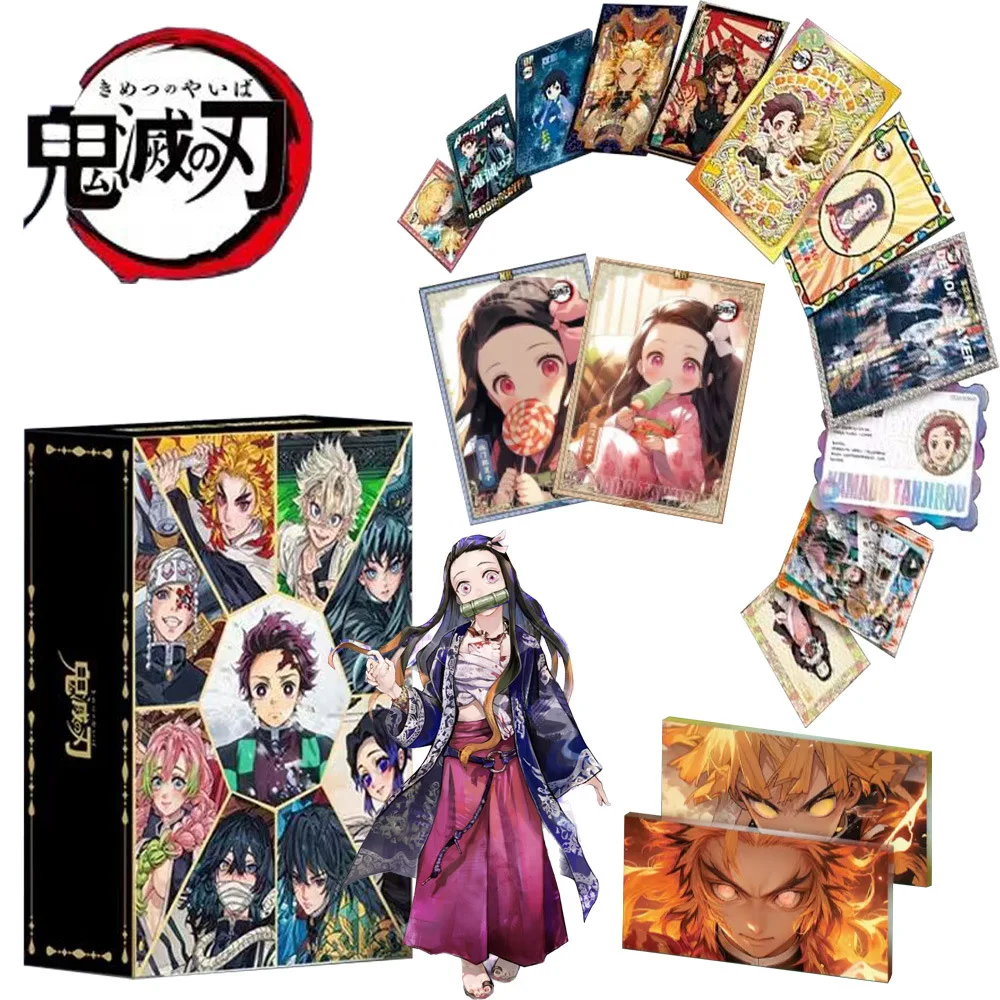 Cartes de collection de la série Anime Demon Slayer OP PR, jouets pour enfants, Tsuyuri oké ao Kamado Tanjirou Hashibira Inosuke, jeu de société