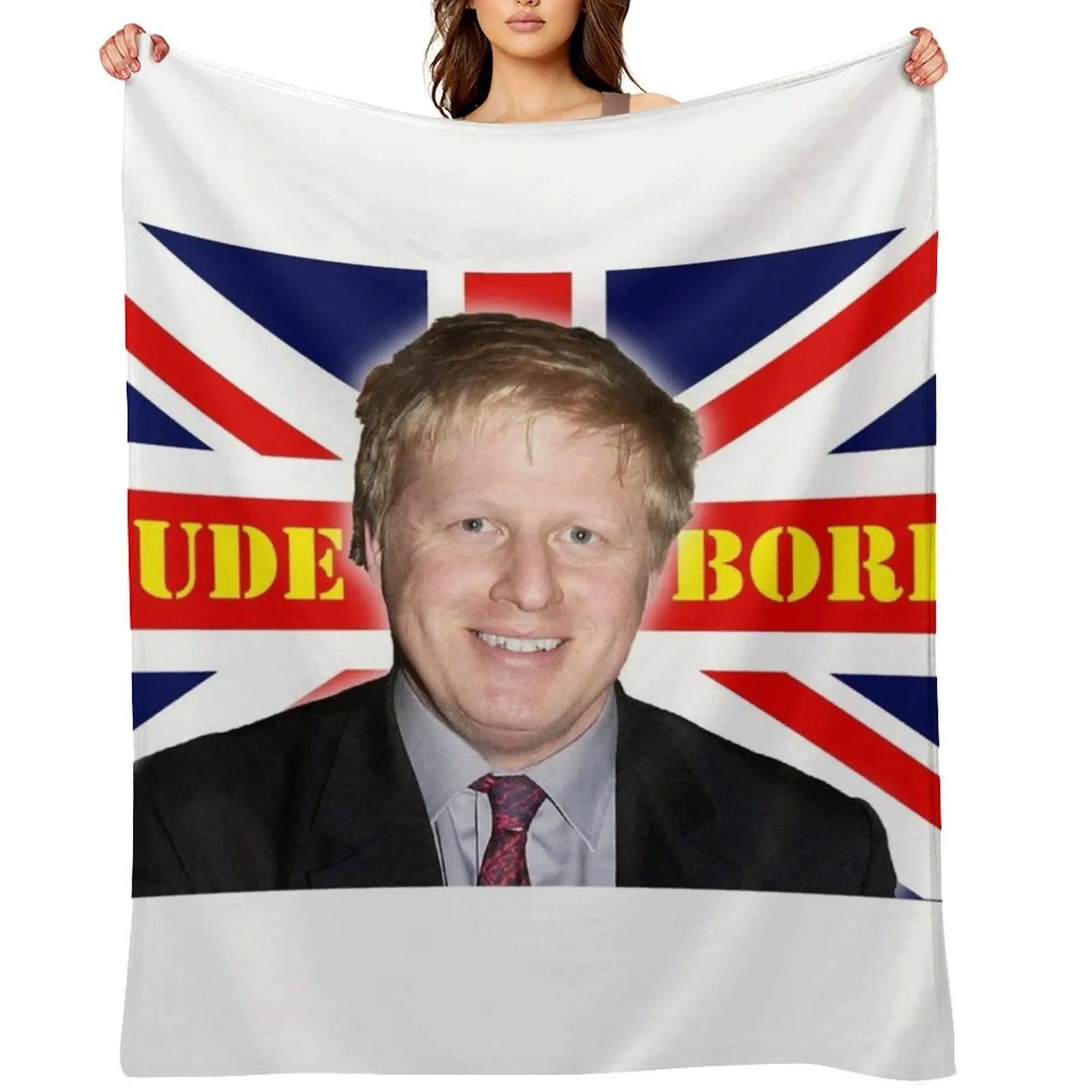 

DUDE BORIS UK Prime Minister Boris Johnson Throw Blanket Cute Plaid for babies Cute for winter Blankets