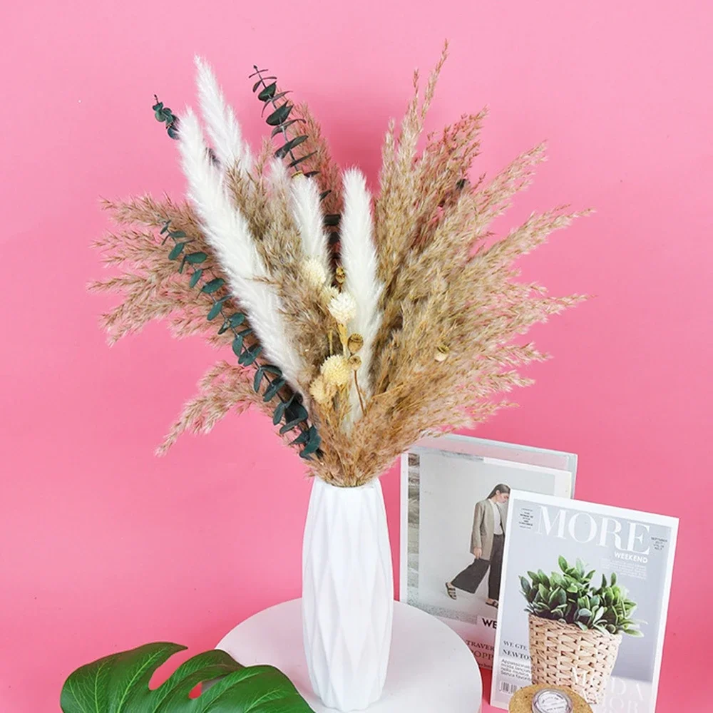 Dried Pampas Set Decoration,Fluffy,Natural Living Room Decoration,Tall Pampas Grass,Dried Flowers Bouquet ,Boho Home Decor