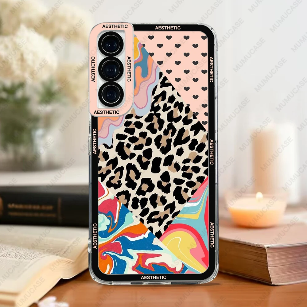 Case For Samsung Galaxy S24 S20 S21 FE S22 S23 Ultra A13 A32 A33 A50 A52 A53 A73 A54 A14 Cover Aesthetic Leopard Zebra Butterfly