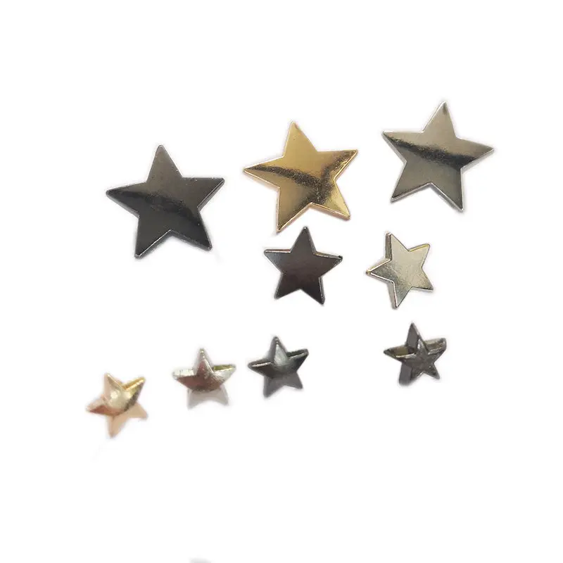 9-19mm Stars Rivets Punk Studs For Clothing Garment Shoes Hat Leather Belt DIY Decor Clothes Accessories Rivets