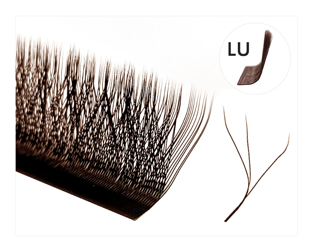 NATUHANA Braune W-förmige 2D 3D 4D 5D W natürliche weiche automatische Blüte vorgefertigte Fächer-Wimpernverlängerungen – Detail 10