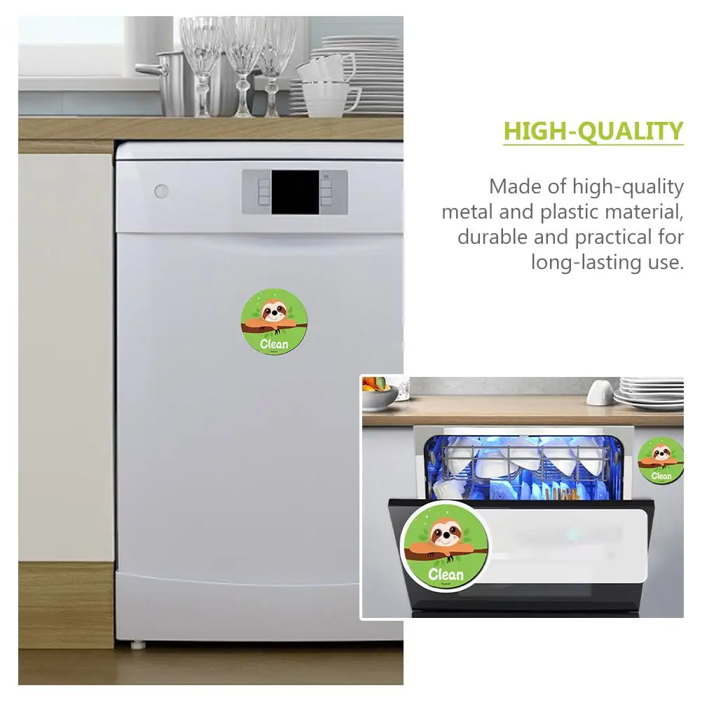 

Instruction Sticker Washing Machine Reminder Clean Dirty Sign Dishwasher Cleaning Indicator Reversible Household Magnet