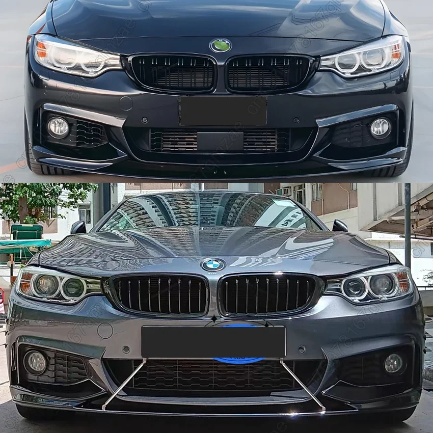 Car Front Bumper Lip For BMW 4-Series F32 F33 F36 420i 430i 420d M440i 2013-2019 Spoiler Splitter Diffuser Cover Guard Trim