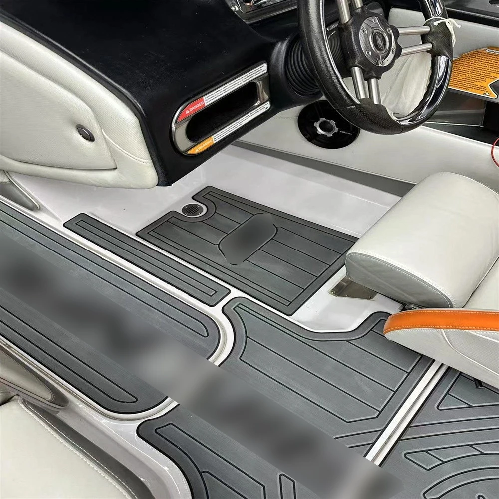 Anti-Skid EVA Faux Teak Self-Adhesive 6mm Boat Decking Pad for 2008-2013 Nautique 210 Yacht Cockpit Durable Marine Floor