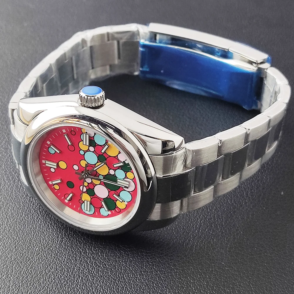 NH Watch35 Bubble 36MM/39MM relógio mecânico automático feminino/masculino35 NH safira aço inoxidável 10Bar Relogio masculino