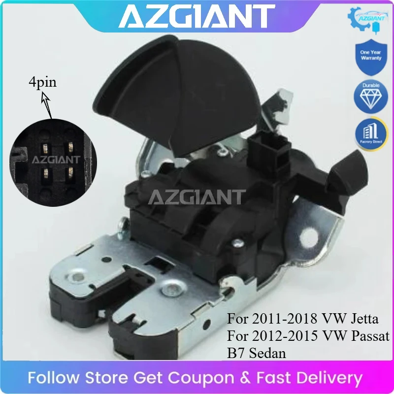 

AZGIANT Trunk Lock Block Rear Trunk Lid Lock for VW Jetta Passat B7 #56D827505 Tailgate Lock Actuator Durable Parts