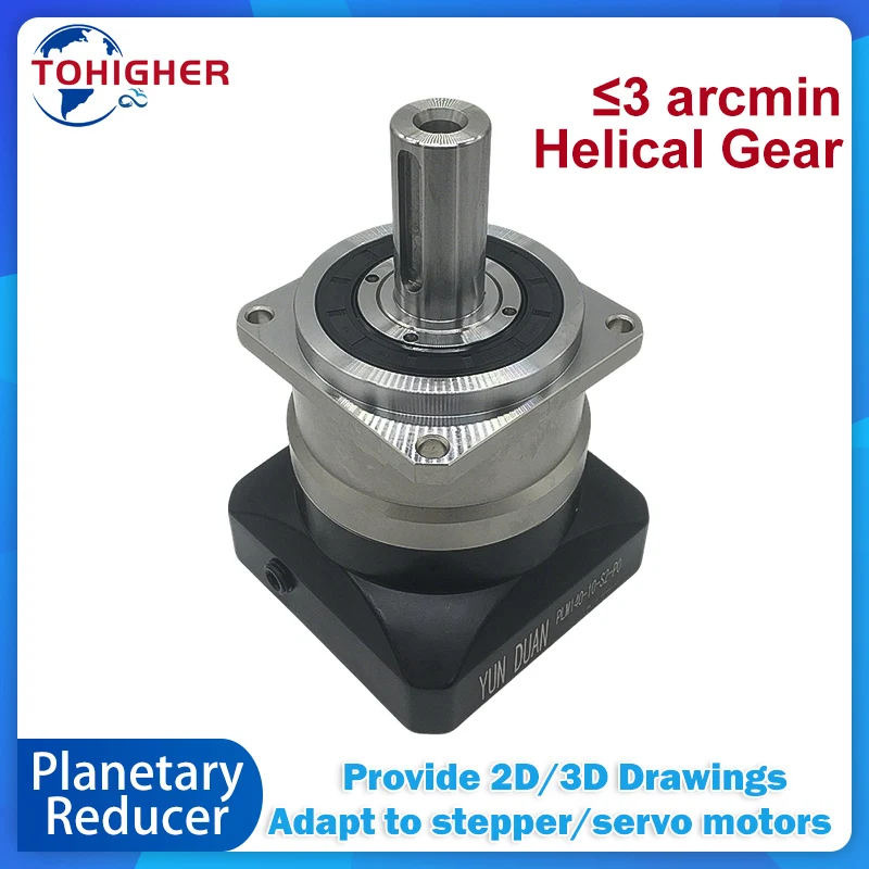 3arcmin Helical Planetary Reducer Gearbox Reduction For Nema23 Nema34 57 86mm Stepper Motor 60 80 90MM 200W 400W 750W 1KW Servo