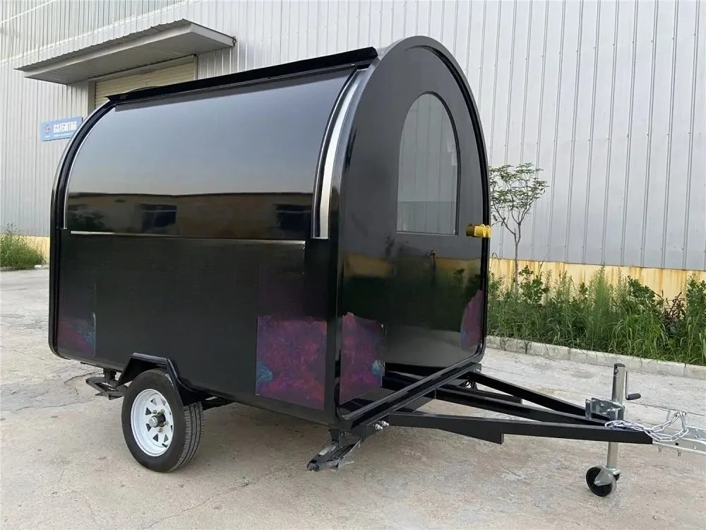 Mobile Towing Trailer 3 Compartment Water Sinks Set 7.2 ft Free Color Painting Fashion Trailer Truck for Sale