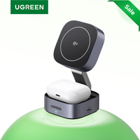 UGREEN Qi2 25W Magnetic Wireless Charger Stand 2-in-1 Charging Stand For iPhone 15 16 Pro Max/AirPods For MagSafe Fast Charger