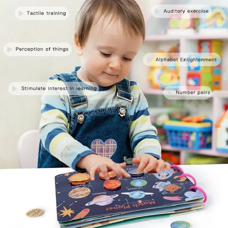 First Quiet Busy Book for Baby Montessori Activity Learning Game Paste Sticker Book Logical Life Ability Sorting Educational Toy