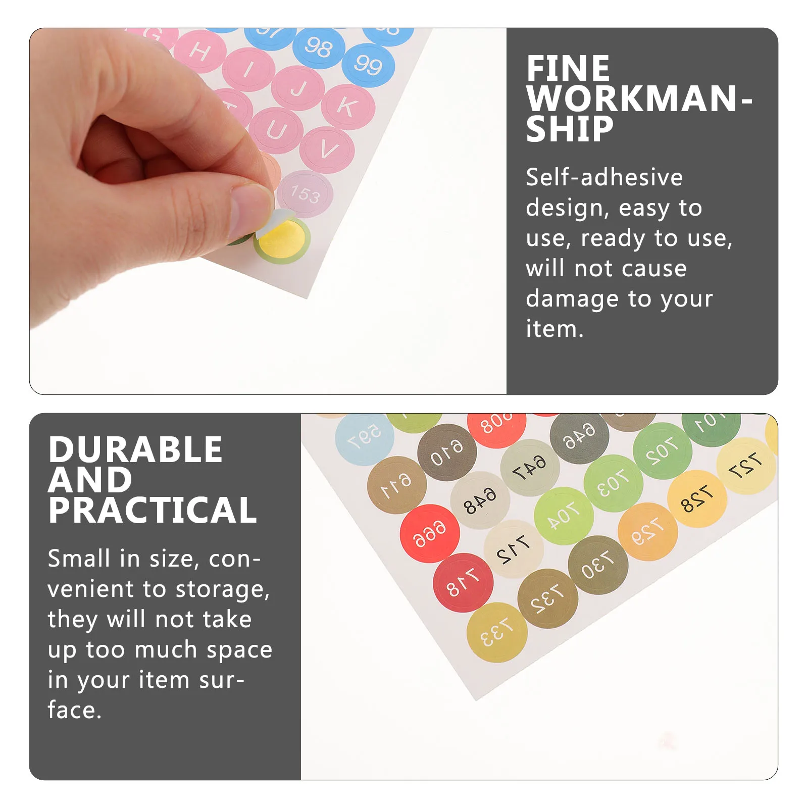 

3 Sheets Dot Paper Stickers Diy Sticky Labels Self Adhesive Storage Box Labels File Folder Tags