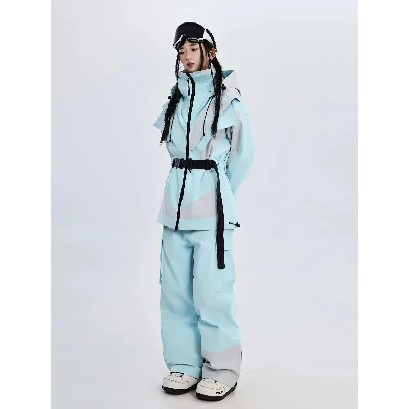 YingYao 25/26 Unisex Snowboard Ski Jacket, Waterproof Breathable Insulated Hard Shell Coat for Men Women