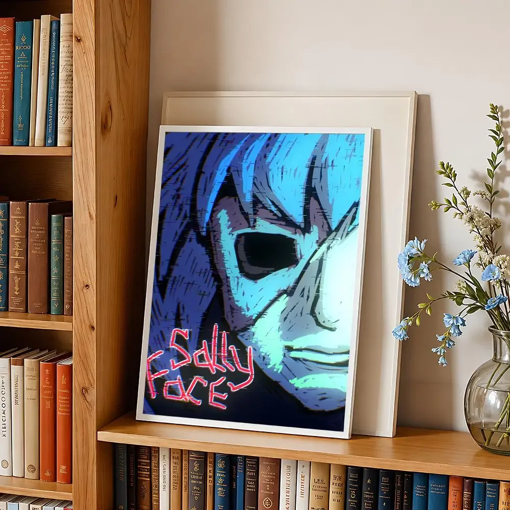 Game Sally Face Sal Fisher Larry Johnson Poster HD Self Adhesive Wall Art Waterproof Removable  for Bedroom Living Home Decor