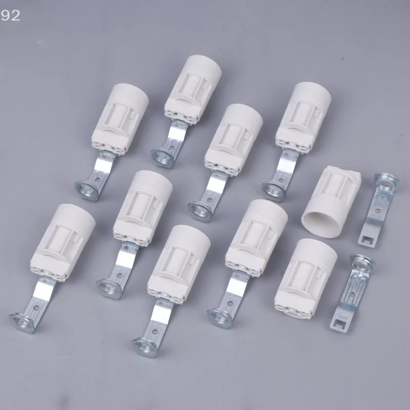 Top-Quality 10-Pack E14 Zinc Alloy Candelabra Socket with Bracket, Ideal Bulb Holders for Crystal Lamps