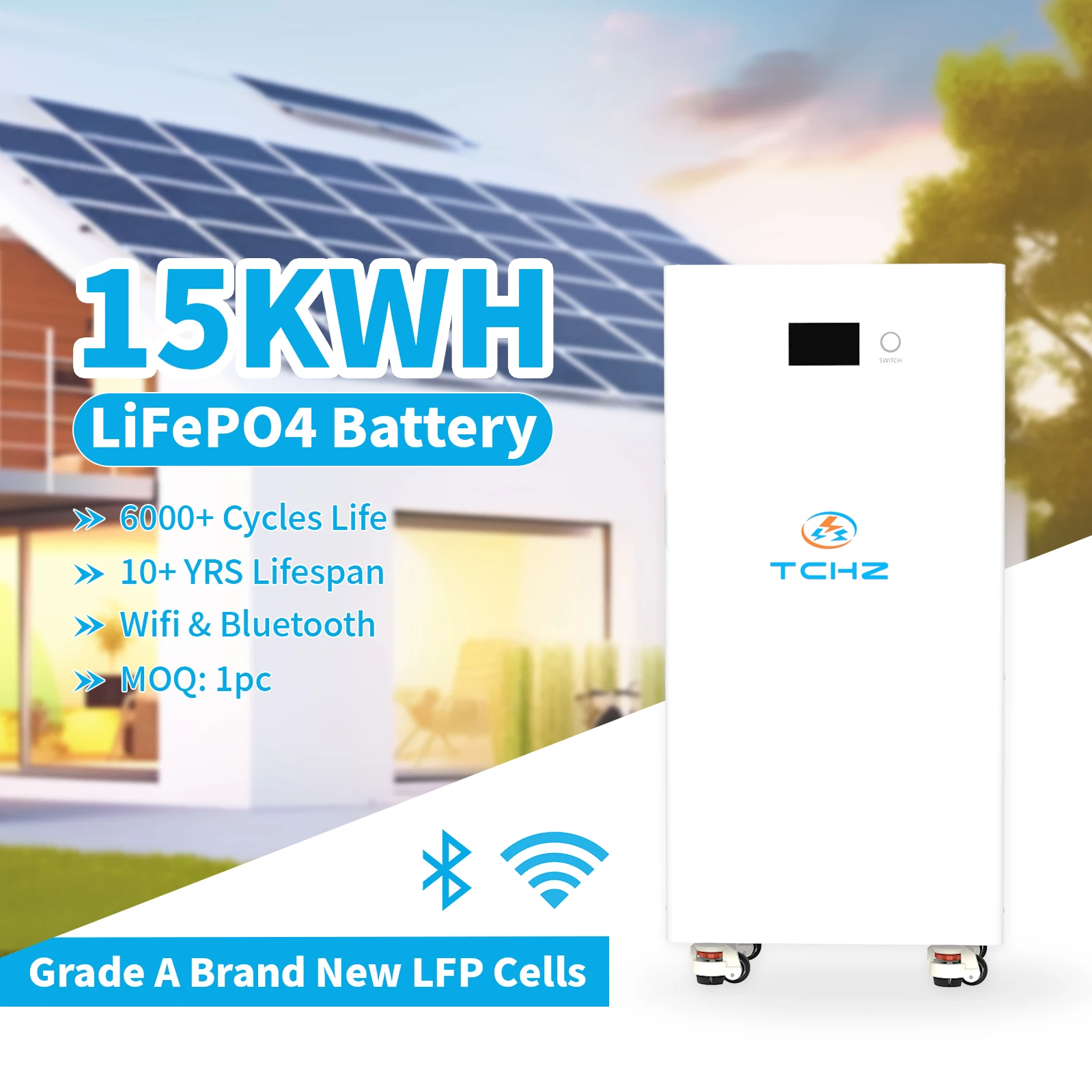 Battery Lithium 15kwh BESS for Residential Projects 51.2V 300ah 400ah 600ah
