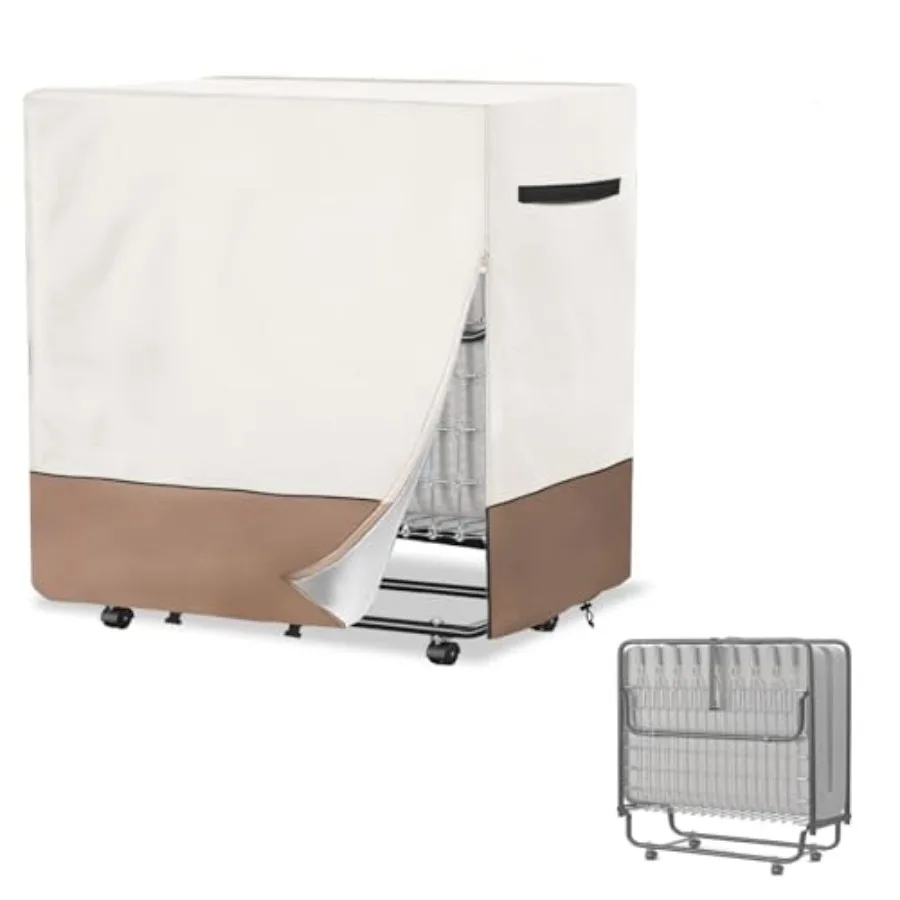 

Foldable Bed Cover Suitable For 75x46 Inch Folding Bed Heavy-Duty 600D Waterproof Dustproof Folding Bed Storage Cover With Zipp