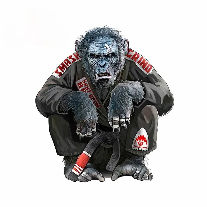 Car Stickers  for The Gentle Art of Jiu Jitsu Chimp Vinyl  Fine Window Decal  Cover Scratches Custom Decor,13cm*11cm