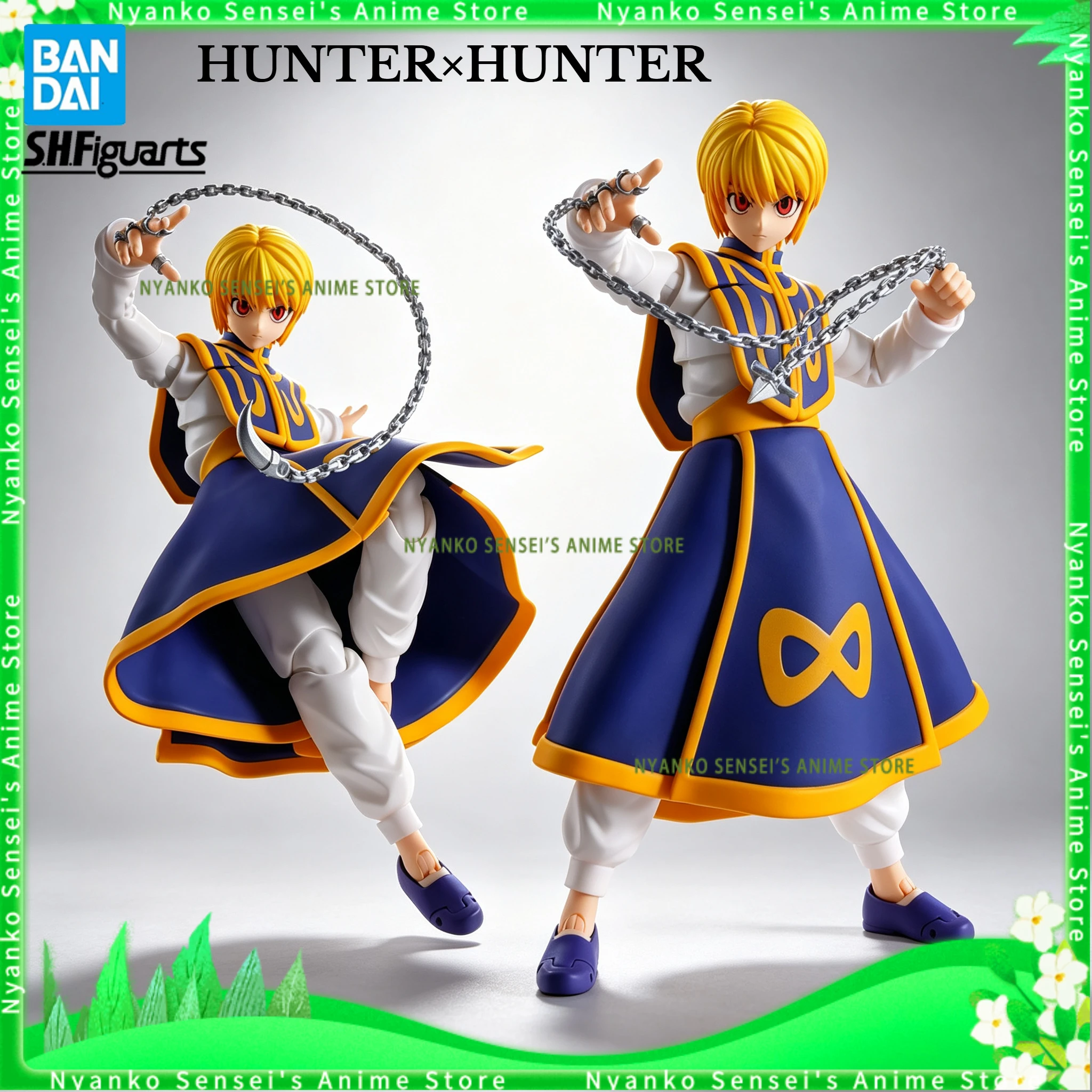 

In Stock Bandai HUNTER×HUNTER Kurapika S.H.Figuarts SHF 15cm Action Figure Anime Model Trendy Toys Desktop Doll Collectibles