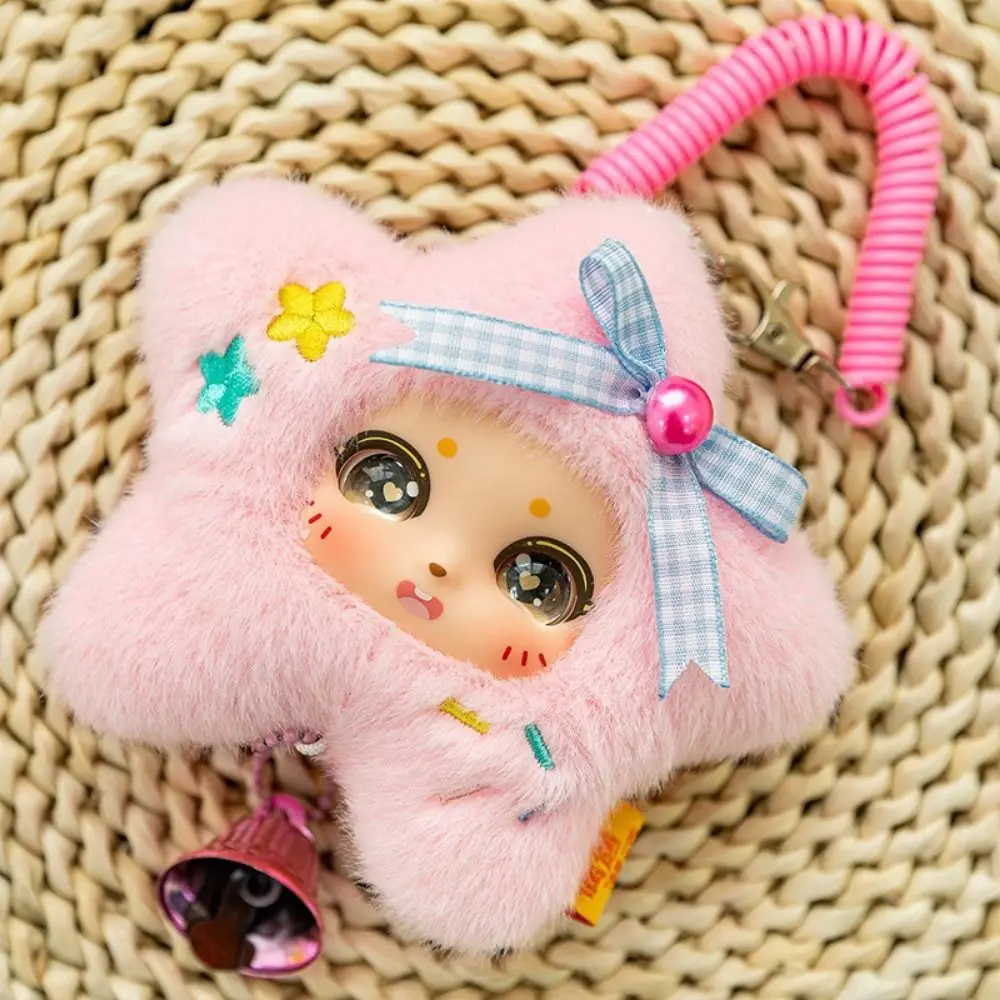 

Decoration Rubber Face Lucky Star Keyring Cartoon Design Big Eyes Lucky Star Backpack Pendant Kawaii Cute Stuffed