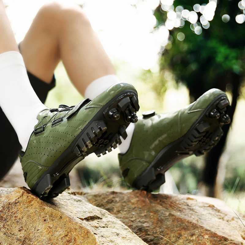 Cycling Sneaker MTB Men Sport Road Bike Boots Flat Racing Speed Sneakers Trail Mountain Bicycle Footwear Spd Pedal Cycling - Image 4