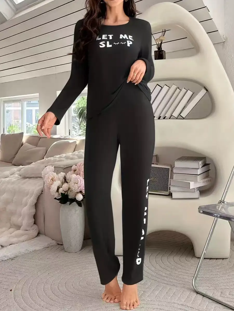 Sleepwear Women's Nightgown Long Sleeve Pajamas Ladies Pj Sets for Woman Pyjamas Set Pajama Girl Home Wear Set Homewear Female