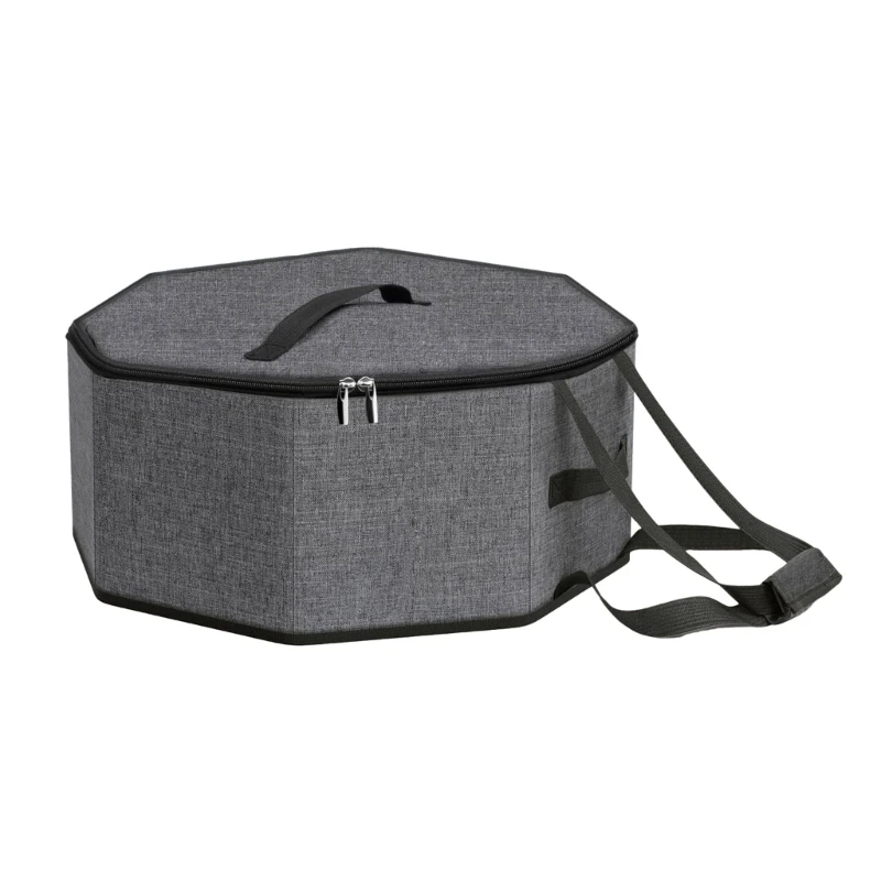 

Foldable Hat Storage Bag Oxford Fabric Hat with Carrying Handle Large Capacity Caps and Beach Hats Container