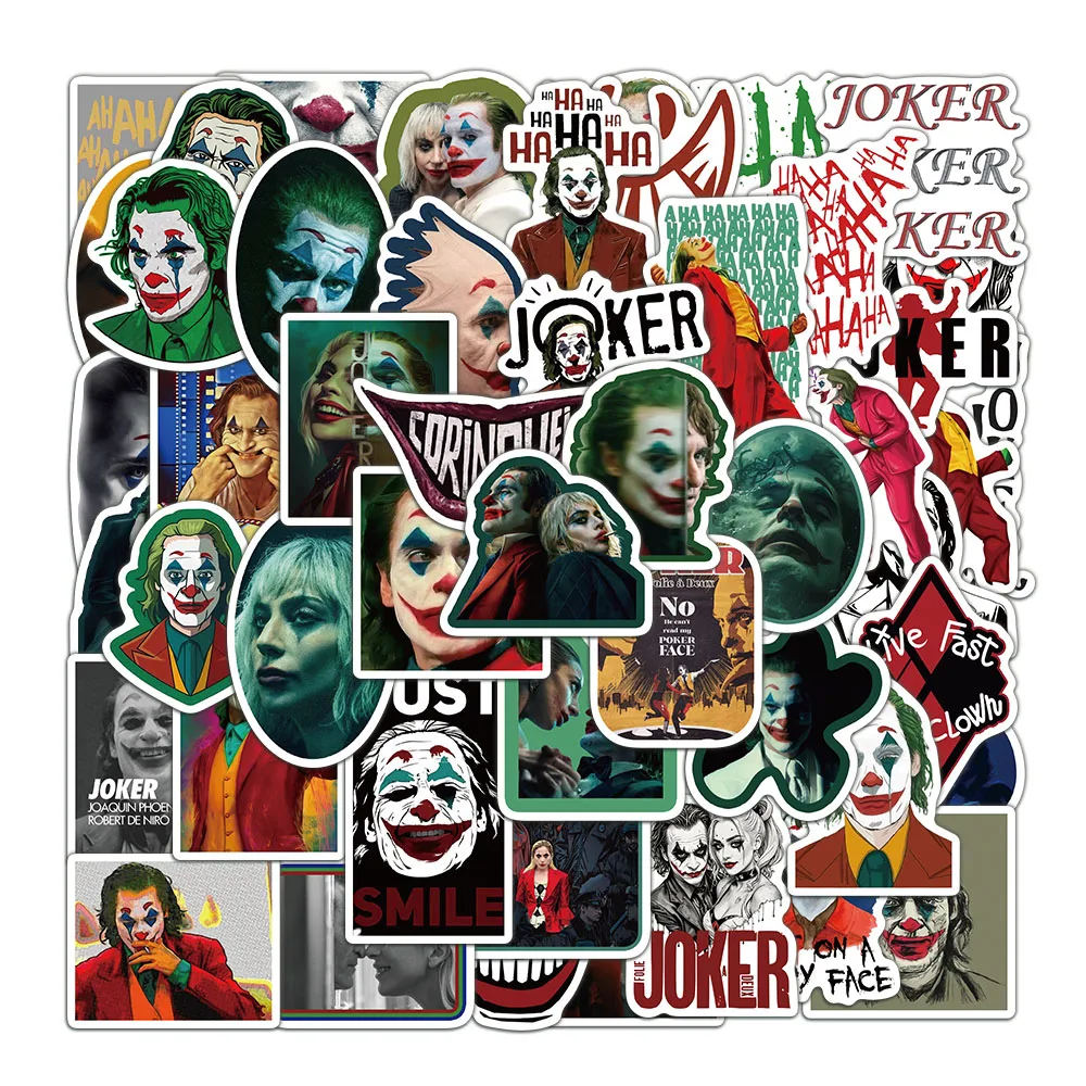 50PCS Creative Horror Clown Stickers Laptop Handbook Mobile Water Cup Decoration Waterproof Stickers