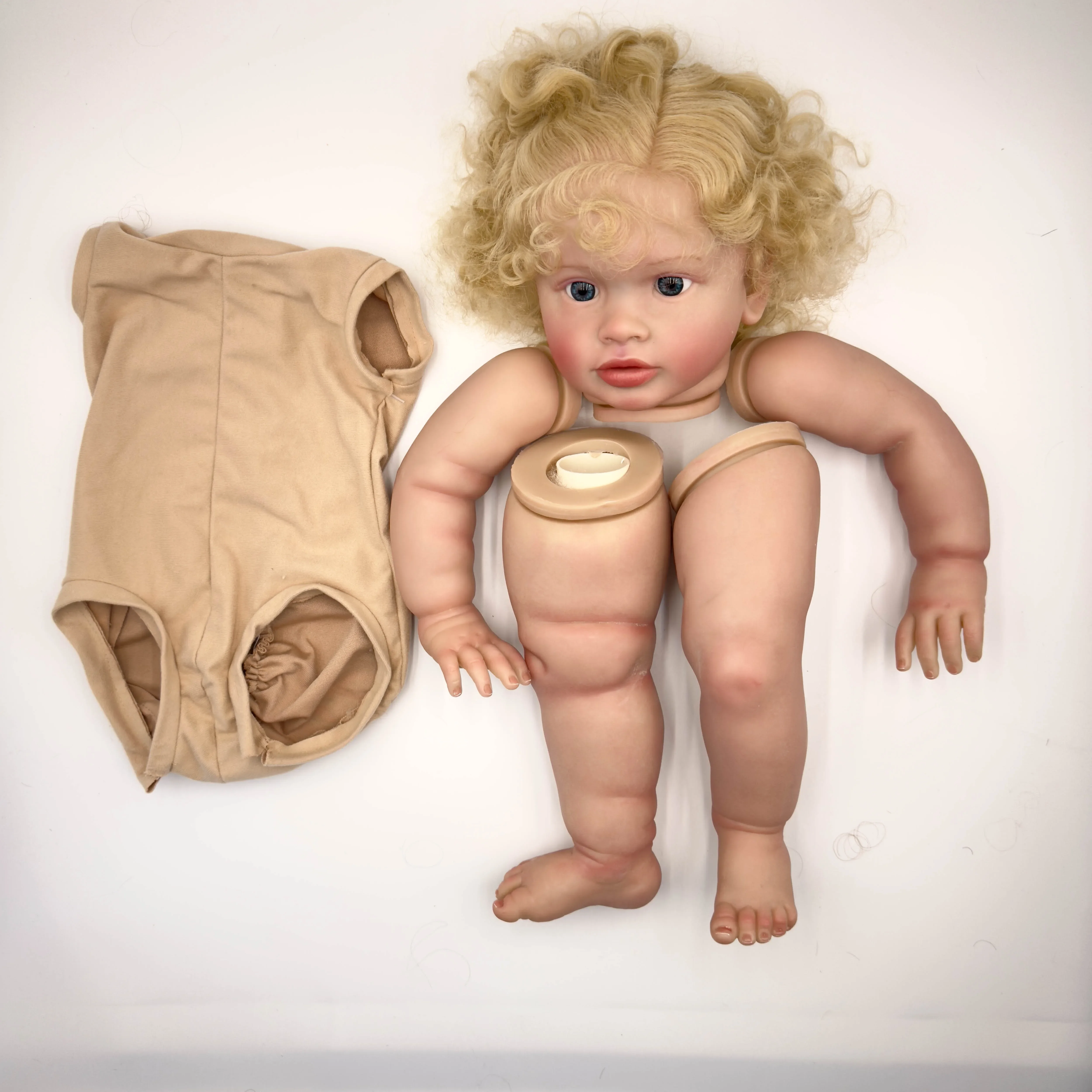 Ego 26 polegada kit boneca reborn pippa com cabelo loiro realista acordado bebê já pintado peças de boneca inacabadas diy brinquedos do bebê