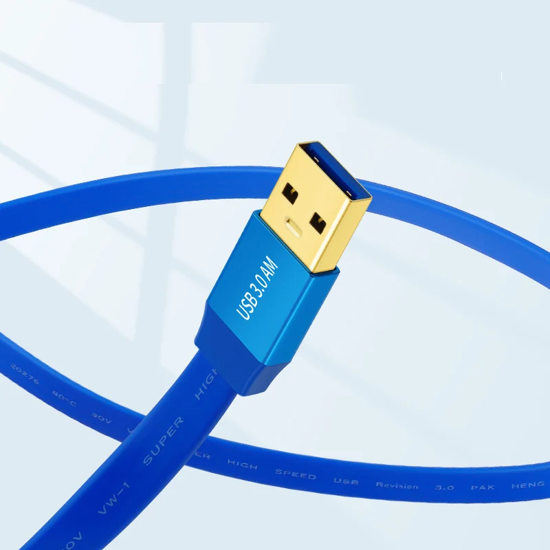 0.6M 1M 2MUSB 3.0 Extension Flat Data Cord Male Female Cable 5 Gbps for PC Smart TV Xbox One SSD printer USB HUB mouse hard driv view 4
