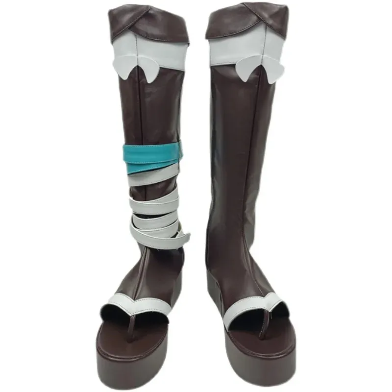 

Game Genshin Impact Gorou Cosplay Shoes High Boots Cosplay Gorou Black Shoes Women and Men Cosplay Halloween Shoes