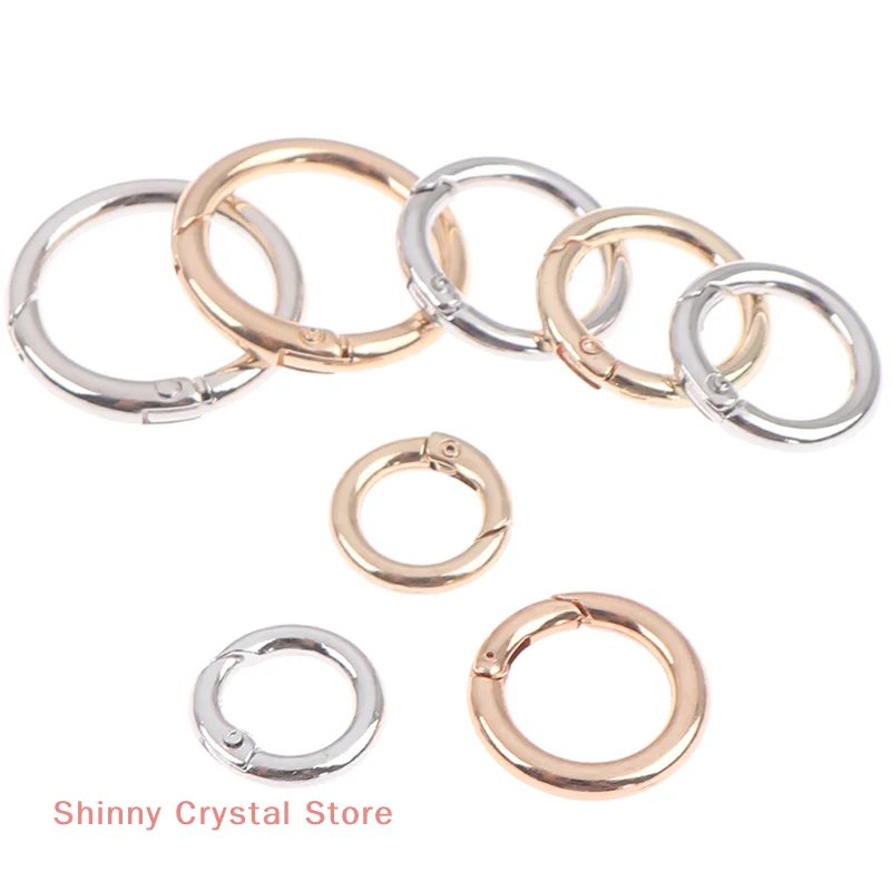 

2Pcs Metal Spring O-Ring Buckles Clips Carabiner Purses Handbags Bag Accessories